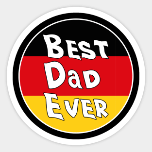 Best Dad Ever Germany Flag Sticker